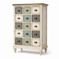 Commode en bois avec tiroirs multicolores 116 cm