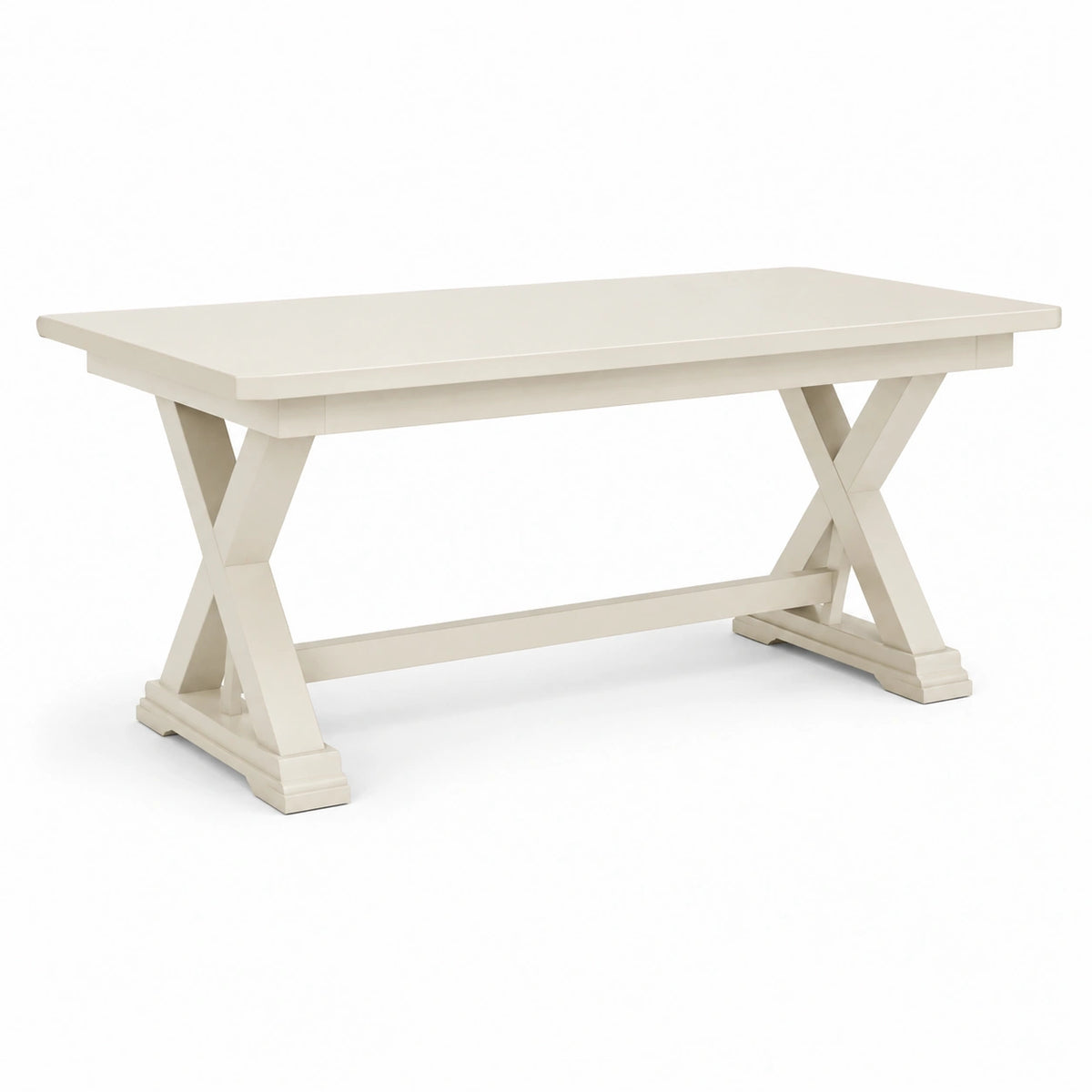 Table de salle à manger beige en bois de pin
